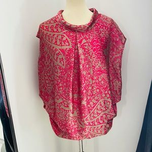 Marks and Spencer Boxy satin print top